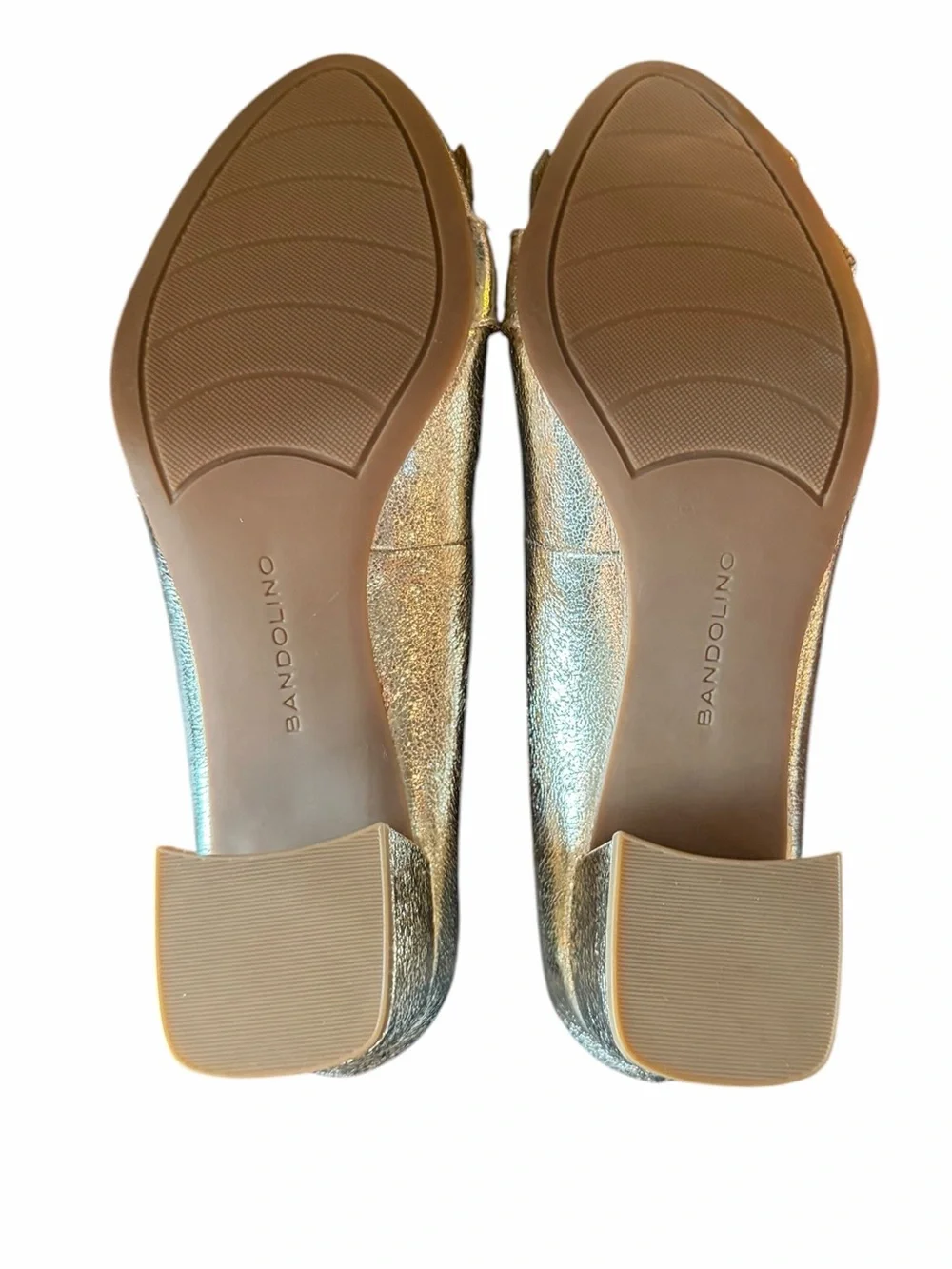 NWT🌺Bandolino•Olale Gold Block Heel Pumps